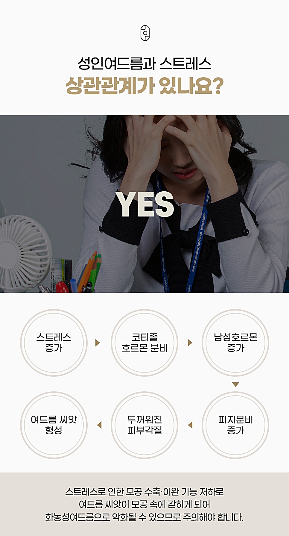 성인여드름과 스트레스의 상관관계, 코티졸부터 여드름 씨앗 형성까지의 과정 안내